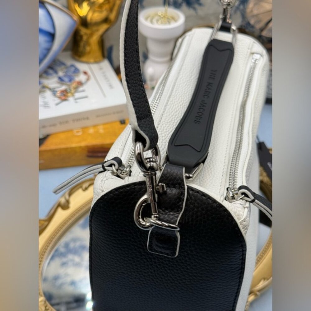 🆕 MARC JACOBS 🧿 NWT The Soft Box 23 - Black & White Leather - Picture 6 of 16